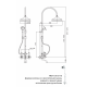 Душевая колонна со смесителем для ванны, верхним и ручным душем CEZARES FIRST-CVD-01-Bi