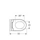 RENOVA T54 Унитаз подвесной безободковый, полузакрытая форма с сиденьем быстросъем., микролифт (500.800.00.1)