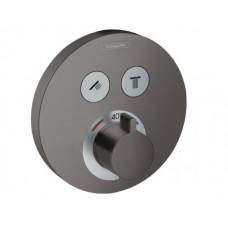 Термостат ShowerSelect S, для 2 потребителей, СМ, шлифованный черный хром (15743340)