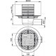 Душевой трап Alcadrain 105х105/50 с боковой подводкой, решетка латунь – хром (APV101)