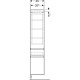 Шкафчик Geberit Renova Plan высокий 39х180х36 (белый глянец)