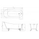 Ванна акриловая AZARIO CARDIFF 1700x760x800 свободностоящая, в комплекте с сифоном и металлическими ножками (CAR17076)
