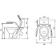 Унитаз-компакт Персона Премиум с двойным опорным поручнем, сиденье полипропилен, белый (42301120005)