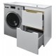 Комплект тумба с раковиной AZARIO Magenta 120 правая под стиральную машину (56) белая (CS00079141)