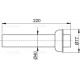 Удлинительная труба для сифона Alcadrain с обрамлением, 40 мм, белая (P046)