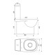 Унитаз-компакт SANITA LUXE Quadro с сиденьем плавное закрытие (QDRSLCC01151022)