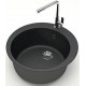 Кухонная мойка AZARIO Vital 507x507x200 искусственный мрамор, цвет Черный (CS00078345)