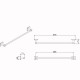 Полотенцедержатель AZARIO RINA трубчатый одинарный 58 см, хром (AZ-87001)