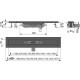 Душевой лоток Alcadrain с порогами для перфорированной решетки, черный-мат низкий, горизонтальный сток, 550 мм (APZ1BLACK)