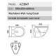 Унитаз подвесной Azario Trend 550х355х400 безободковый с сиденьем микролифт (AZ-2047)