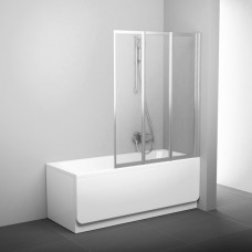 Шторка для ванны складная Ravak VS3 130х140 цвет профиля белый (795V0100ZG)