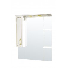 Зеркало-шкаф Loranto CORALL GOLD 80х17х102.5 f92a60a8-6c60-11e7-ab6d-0cc47a229781, Белый (CS00037999)