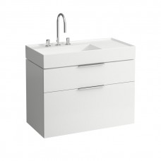 Шкафчик для раковины K BY LAUFEN (895x455x615 мм) с двумя ящиками с механизмом мягкого закрывания, цвет глянцевый белый