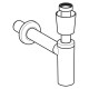 Сифон для раковин Geberit бутылочный, с клапанной розеткой, горизонтальный выпуск: d=32мм, G=1 1/4", Альпийский белый (151.034.11.1)