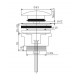 Донный клапан для раковины Azario 70х70х75 хром (AZ-251)