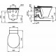 Унитаз подвесной Ideal Standard CONNECT AIR Rimless с сиденьем Микролифт (K819501)