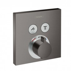 ShowerSelect Термостат, скрытого монтажа, для 2 потребителей, шлифованный черный хром