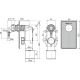 Сифон для сбора конденсата Alcadrain под штукатурку DN40 и DN50, нержавеющая сталь (AKS7)