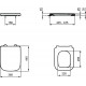 Сиденье с крышкой для унитаза Ideal Standard i.life B с функцией плавного закрытия, дюропласт, металлические шарниры, легкосъемное (T468301)