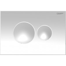 Кнопка смыва Loranto 24.6х1.4х16.5 для инсталляции, металл/пластик, цвет Белый матовый (7310)