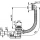Слив-перелив Alcadrain для ванны, click/clac, длина 80 cм, хром (A504KM-80)