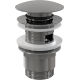 Донный клапан для раковины Alcadrain click/clack 5/4", цельнометаллический с большой заглушкой, хром (A390)