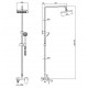 Душевая колонна Bravat OPAL со смесителем для ванны, поворотный излив, хром (F6125183CP-A-RUS)