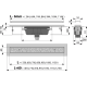 Душевой лоток Alcadrain с порогами для перфорированной решетки, с вертикальным стоком (APZ1011-750M)