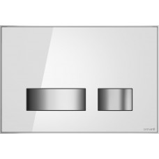 Кнопка смыва Cersanit MOVI 22.4хх15.4 для инсталляции, стекло, цвет Белый (P-BU-MOV/Whg/Gl)