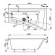 Ванна акриловая VAGNERPLAST CAVALLO OFFSET асимметричная 160х90 см, правая, белая (VPBA169CAV3PX-04)