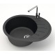 Кухонная мойка AZARIO Light 575х440х215) искусственный мрамор, цвет Черный (CS00079920)
