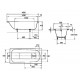 Ванна стальная Kaldewei SANIFORM PLUS Mod.372-1, размер 1600х750х410, alpine white, без ножек