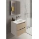 Раковина мебельная Sanita Luxe Quadro 60х47х16.4, керамика, цвет Белый (WB.FN/Quadro/60-C/WHT.G/S1)