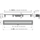 Душевой лоток Alcadrain с порогами из нержавеющей стали для перфорированной решетки (APZ18-650M)