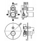 Смеситель для душа Paffoni встраиваемый на 2 выхода, девиатор-кнопка, хром (LIG015CR)