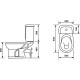 Унитаз-компакт Ирида Комфорт, горизонтальный выпуск, быстросъемное сиденье с микролифтом, белый (40301130406)