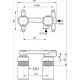 Универсальный встраиваемый комплект для настенного смесителя для умывальника Ideal Standard (комплект №1) (A1313NU)