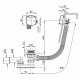 Слив-перелив Ravak для ванны, полуавтомат с наливом, хром (X01438)