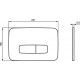 Кнопка смыва Ideal Standard Oleas 24.1х0.8х16.5 для инсталляции, пластик, цвет Белый матовый (R0459AW)