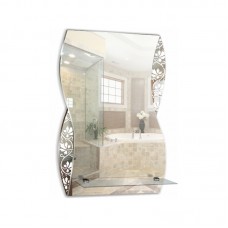 Зеркало LORANTO Аква МТ 395х600, с полкой, с декоративным элементом