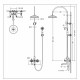 Душевая колонна BRAVAT ART со смесителем для ванны, золото (F65193BAF-A2-RUS)