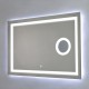 Зеркало AZARIO Оптима 915х685, LED-подсветка с диммером 2 режима, сенсорный выключатель, увеличительное зеркало (ФР-00001375)