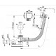 Слив-перелив Alcadrain для ванны, полуавтомат, с напуском воды через перелив, металл (A564KM1-80)