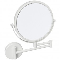 112201514 WHITE Косметическое зеркало d.200 мм двустороннее белый BEMETA