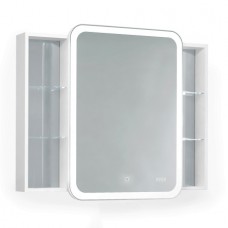 Зеркало-шкаф Bosko 100 с подсветкой и часами белый JORNO