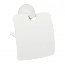 104112014 WHITE Держатель для туалетной бумаги с крышкой белый BEMETA