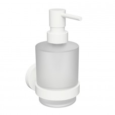 104109104 WHITE Настенный дозатор для жидкого мыла (стекло) белый BEMETA