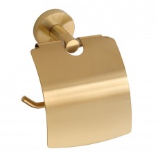 160112010 SABLO Держатель туалетной бумаги с крышкой золото матовое BEMETA